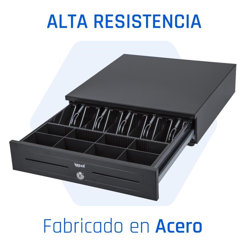 iggual Cajón portamonedas IRON-HD 41cm 5+8 negro