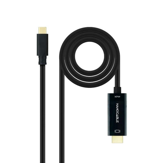 Nanocable Conversor USB-C/HDMI Negro, 5 m