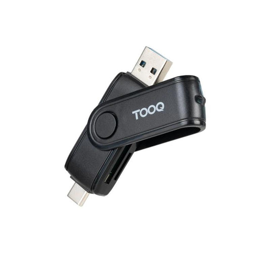 Tooq TQR-3003B Lector USB-C 2.0+USB-A 3.0 SD/TF