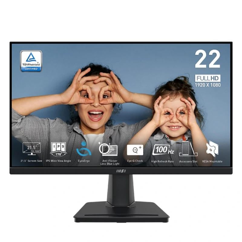 MSI MP225 Monitor 21.5" VA FHD 100hz 1ms VGA HDMI