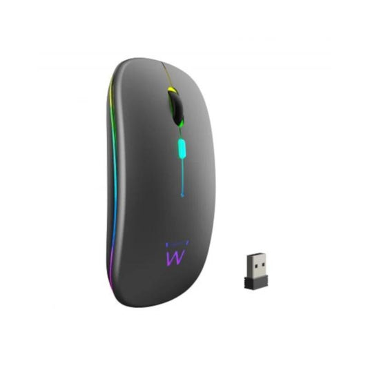 EWENT Ratón Inalámbrico Recarg. Dual BT/WIFI, RGB